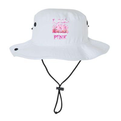 In October We Wear Pink Ghost Pumpkin Breast Cancer Warrior Legacy Cool Fit Booney Bucket Hat