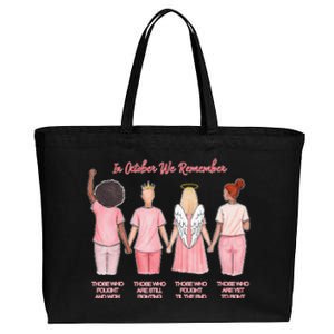 In October We Remember Those Who Fought And Won Women Cotton Canvas Jumbo Tote