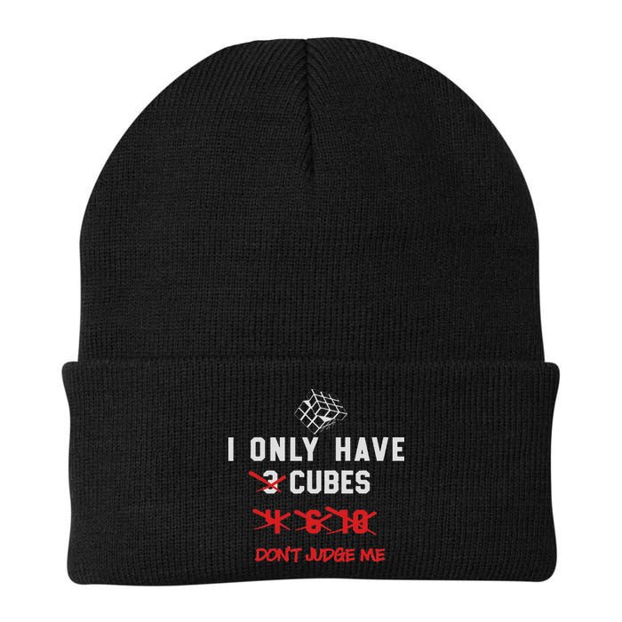 I Only Want Puzzle Cube Funny Speed Cubing Math Knit Cap Winter Beanie