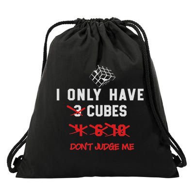 I Only Want Puzzle Cube Funny Speed Cubing Math Drawstring Bag