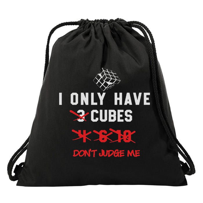 I Only Want Puzzle Cube Funny Speed Cubing Math Drawstring Bag