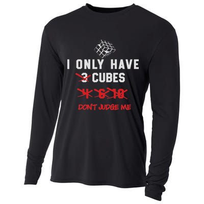 I Only Want Puzzle Cube Funny Speed Cubing Math Cooling Performance Long Sleeve Crew