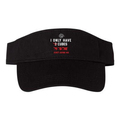 I Only Want Puzzle Cube Funny Speed Cubing Math Valucap Bio-Washed Visor