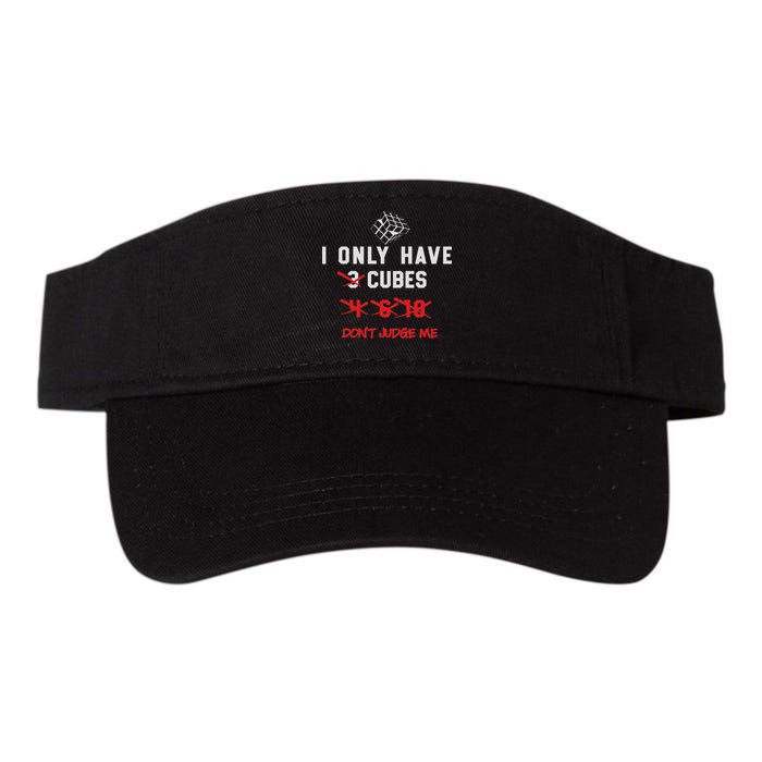 I Only Want Puzzle Cube Funny Speed Cubing Math Valucap Bio-Washed Visor