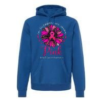 In October We Wear Pink Sunflower Breast Cancer Awareness Premium Hoodie