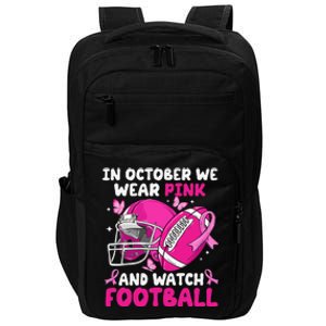 In October We Wear Pin.K Football Breast Cancer Awareness Impact Tech Backpack