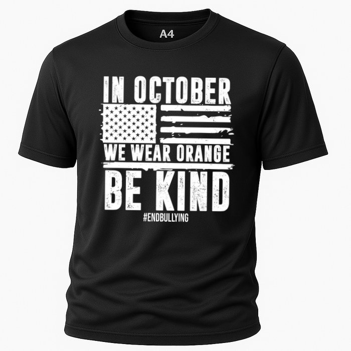 In October We Wear Orange Be Kind End Bullying Usa Flag Unity Day Performance Shirt