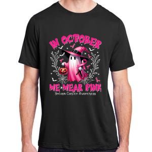 In October We Wear Ghost Witch Breast Cancer Awareness Adult ChromaSoft Performance T-Shirt