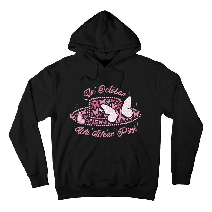 In October We Wear Pink Butterfly Ribbon Hoodie