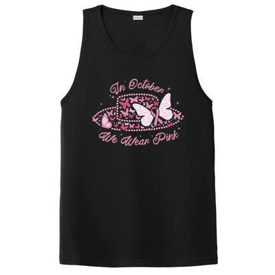 In October We Wear Pink Butterfly Ribbon PosiCharge Competitor Tank