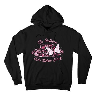 In October We Wear Pink Butterfly Ribbon Tall Hoodie