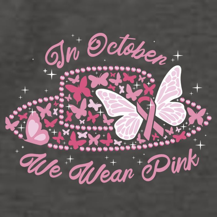 In October We Wear Pink Butterfly Ribbon Vector Backpack