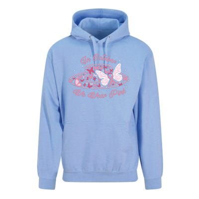 In October We Wear Pink Butterfly Ribbon Unisex Surf Hoodie