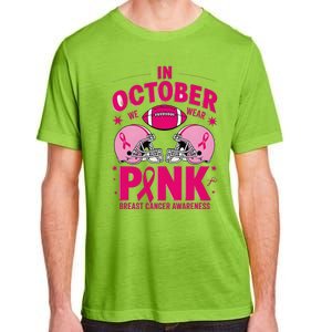 In October We Wear Pin.K Football Breast Cancer Awareness Adult ChromaSoft Performance T-Shirt