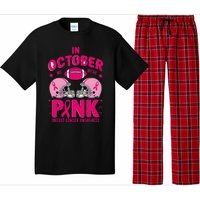 In October We Wear Pin.K Football Breast Cancer Awareness Pajama Set