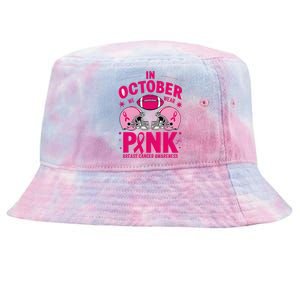 In October We Wear Pin.K Football Breast Cancer Awareness Tie-Dyed Bucket Hat