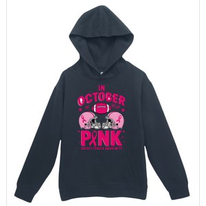 In October We Wear Pin.K Football Breast Cancer Awareness Urban Pullover Hoodie