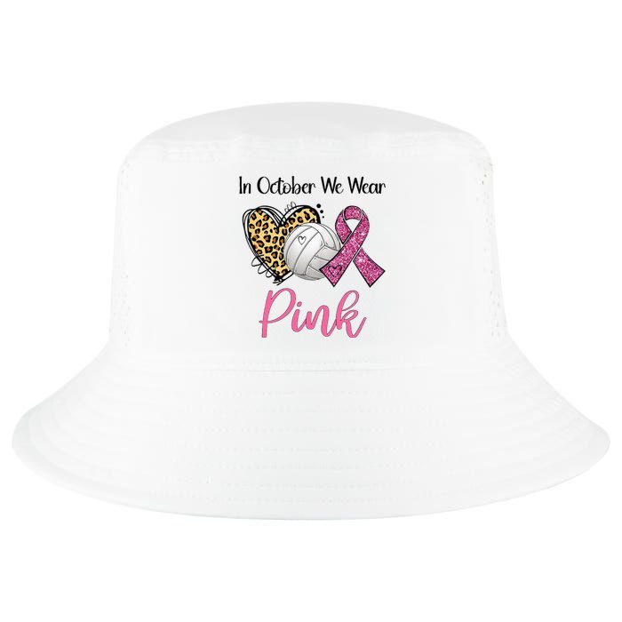 In October We Wear Pink Volleyball Breast Cancer Awareness  Cool Comfort Performance Bucket Hat