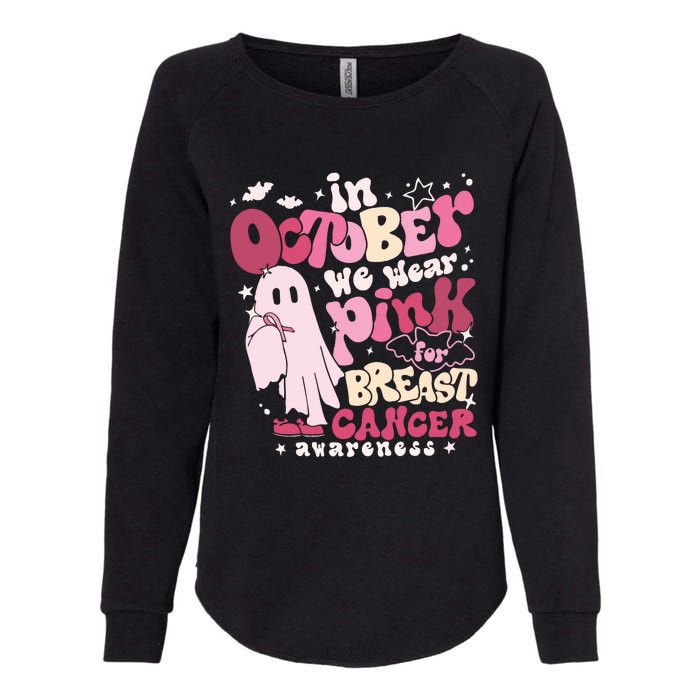 In October We Wear Pink Breast Cancer Womens California Wash Sweatshirt