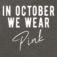 In October We Wear Pink Breast Cancer Awareness Cotton Canvas Backpack
