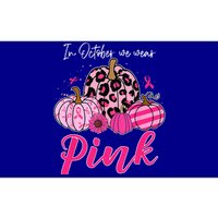 In October We Wear Pink Pumpkin Breast Cancer Awareness Bumper Sticker