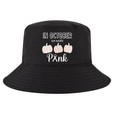 In October We Wear Pink Pumpkin Breast Cancer Cool Comfort Performance Bucket Hat