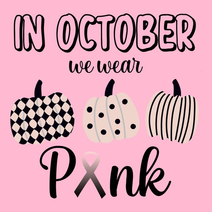 In October We Wear Pink Pumpkin Breast Cancer Premium T-Shirt