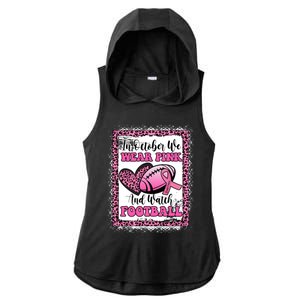 In October We Wear Pink Football Breast Cancer Awareness Funny Gift Ladies PosiCharge Tri-Blend Wicking Draft Hoodie Tank