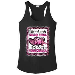 In October We Wear Pink Football Breast Cancer Awareness Funny Gift Ladies PosiCharge Competitor Racerback Tank