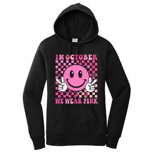 In October We Wear Ribon Smile Face Breast Cancer Women's Pullover Hoodie