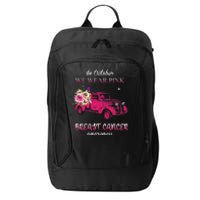 In October We Wear Pink Ribbon Pink Truck Breast Cancer City Backpack