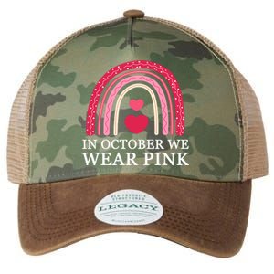 In October We Wear Pink Breast Cancer Rainbow Legacy Tie Dye Trucker Hat