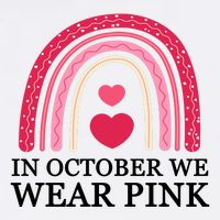 In October We Wear Pink Breast Cancer Rainbow Womens Tank Top
