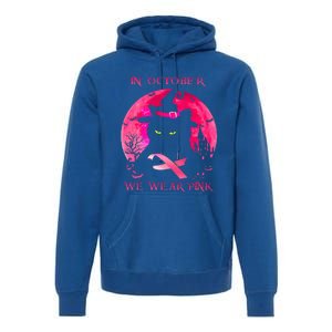 In October We Wear Pink Pumpkin Breast Cancer Awareness Premium Hoodie