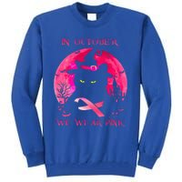 In October We Wear Pink Pumpkin Breast Cancer Awareness Tall Sweatshirt