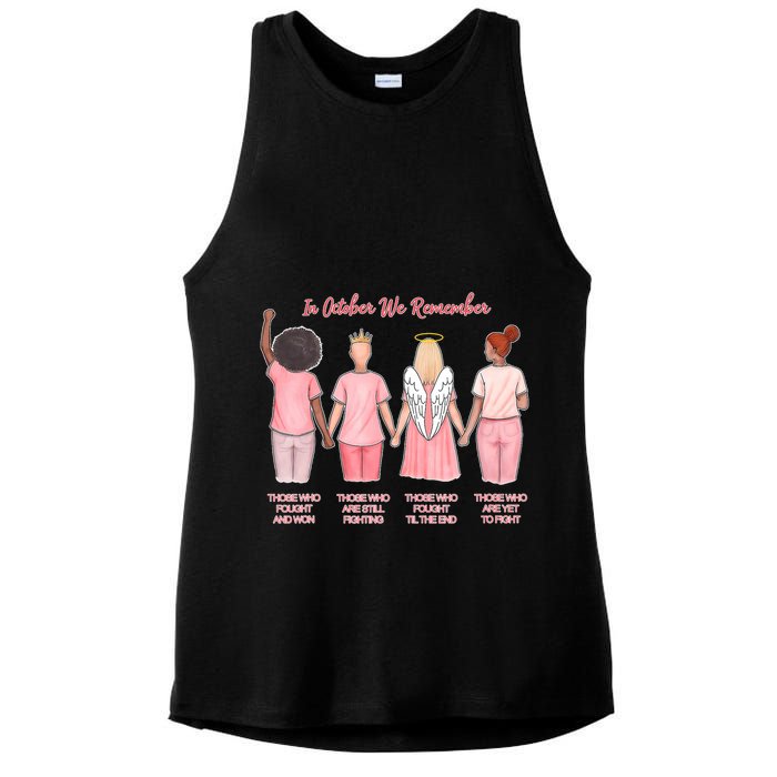 In October We Remember Those Who Fought And Won Ladies PosiCharge Tri-Blend Wicking Tank