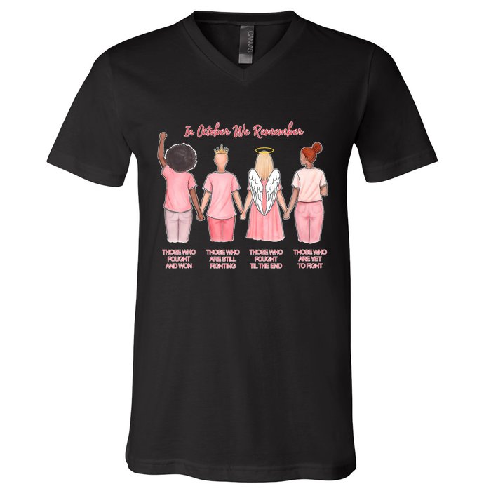 In October We Remember Those Who Fought And Won V-Neck T-Shirt