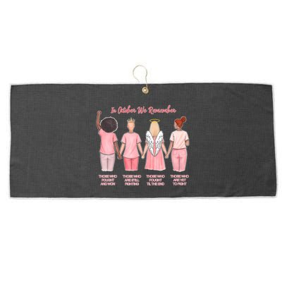 In October We Remember Those Who Fought And Won Large Microfiber Waffle Golf Towel