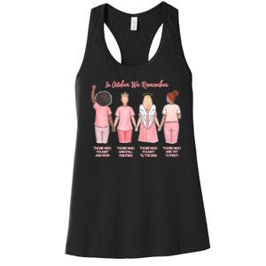 In October We Remember Those Who Fought And Won Women's Racerback Tank