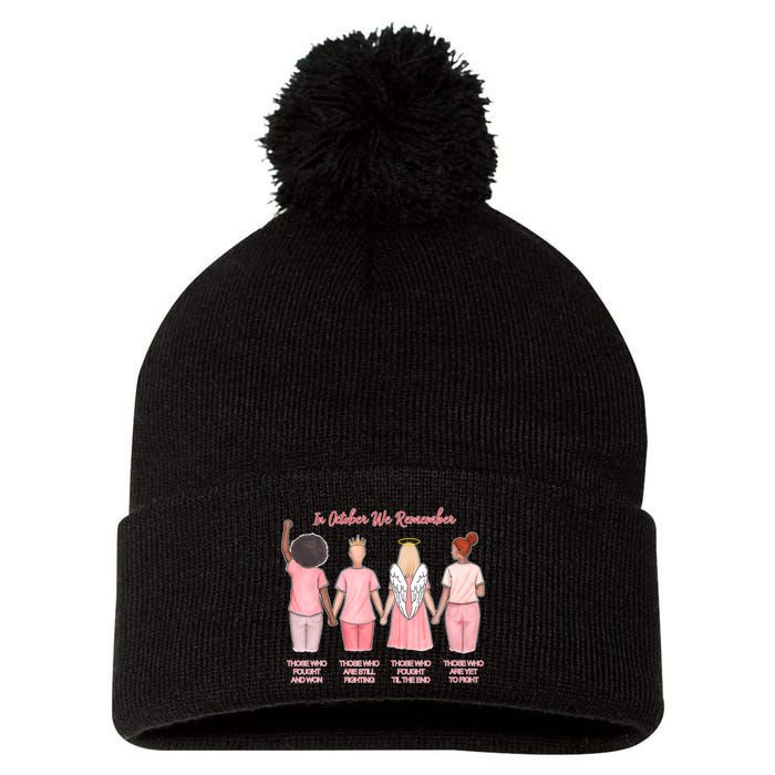 In October We Remember Those Who Fought And Won Pom Pom 12in Knit Beanie