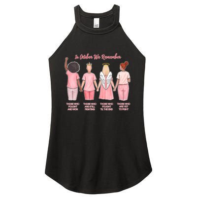 In October We Remember Those Who Fought And Won Women's Perfect Tri Rocker Tank