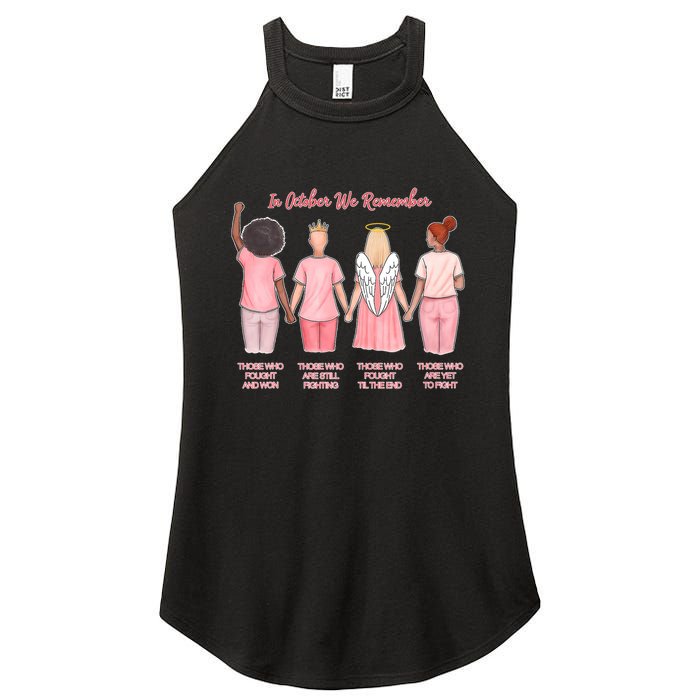 In October We Remember Those Who Fought And Won Women's Perfect Tri Rocker Tank