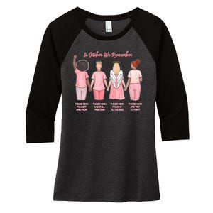 In October We Remember Those Who Fought And Won Women's Tri-Blend 3/4-Sleeve Raglan Shirt