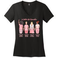 In October We Remember Those Who Fought And Won Women's V-Neck T-Shirt