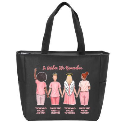 In October We Remember Those Who Fought And Won Zip Tote Bag
