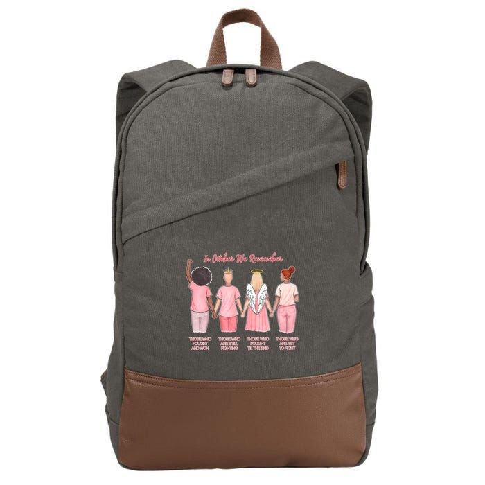 In October We Remember Those Who Fought And Won Cotton Canvas Backpack