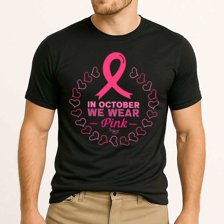 In October We Wear Pink Breast Cancer Awareness Cancer Survivor Cooling Performance Crew T-Shirt