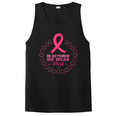 In October We Wear Pink Breast Cancer Awareness Cancer Survivor PosiCharge Competitor Tank