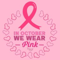 In October We Wear Pink Breast Cancer Awareness Cancer Survivor Women's V-Neck T-Shirt