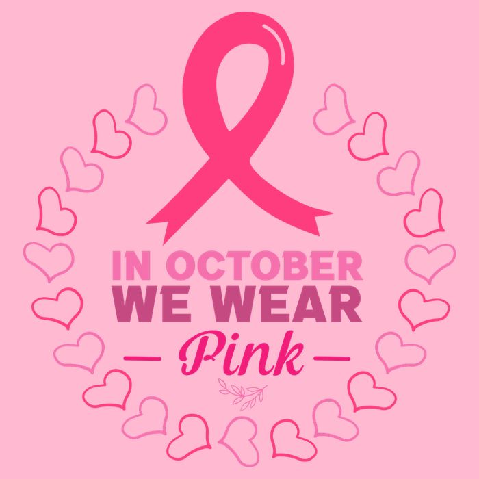In October We Wear Pink Breast Cancer Awareness Cancer Survivor Women's V-Neck T-Shirt